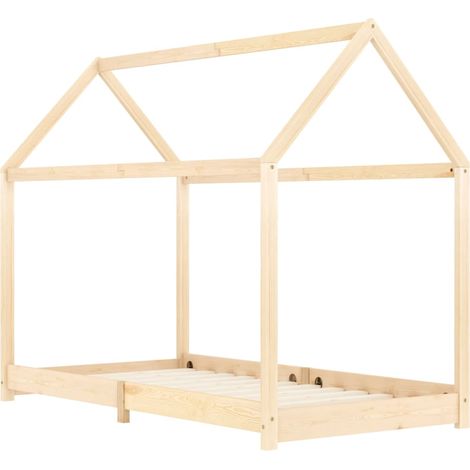 INLIFE Cadre de lit d'enfant Bois de pin massif 90 x 200 cm (1/5)