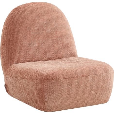 Poltroncina per bambini in tessuto ciniglia rosa antico - MALDANO