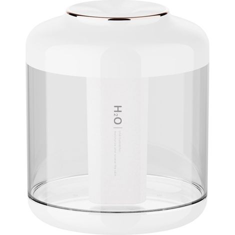 Humidificateur d'ambiance pour la maison, humidificateur de bureau USB à 2 niveaux, lumière LED chaude pour voiture, bureau, chambre et salon