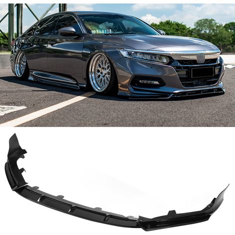 3-teiliger Frontstoßstangensplitter-Satz (glänzend schwarz) für Honda Accord 10. Generation (2018-2020), übergroß und übergewichtig. (1/5)