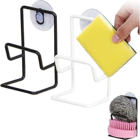 Lot de 2 supports à ventouse pour éponge de cuisine, support pour éponge d'évier avec ventouse murale pour la cuisine et (1/5)