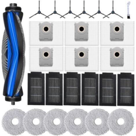 26 kit Accessoires pour Aspirateur Robot Ecovacs Deebot T50 PRO Omni/T50 Omni,1 Brosse Principale,6 Sacs à Poussière,6 Chiffons de Nettoyage,6 Filtres HEPA,6 Brosses Latérales,1 Outil (1/5)