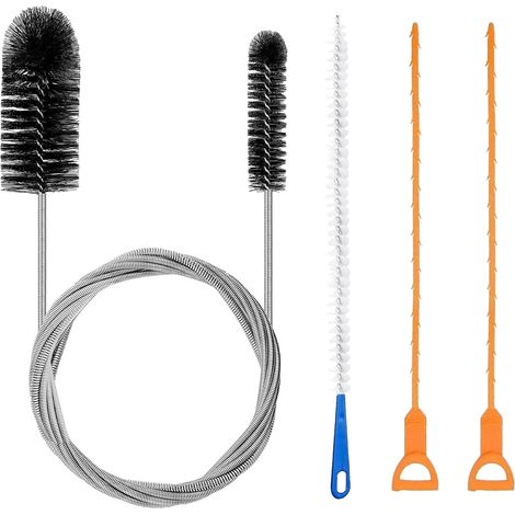 Abflussreiniger, Spülbecken-Entstop-Werkzeug, Spülbecken-Abflussspirale, wiederverwendbare Reinigungsbürste für Küchenspüle, Badezimmer und Dusche (4 Stück)