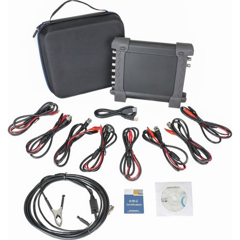 Hantek 1008C, osciloscopio de diagnóstico automotriz de 8 canales, generador de señales programable, osciloscopio automotriz de 8 canales, 2,4 MSa/s, 100 kHz