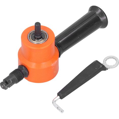 Double Head Nibbler 360° Adjustable Versatile Drill Attachment Metal Cutter for Cutting