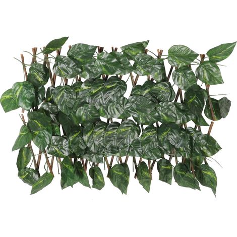Clôture D’intimité Extensible en Lierre Artificiel, Vert, Bois (1/5)