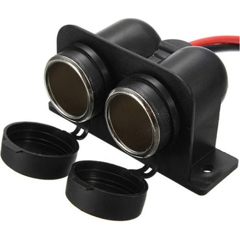 Cigarette lighter socket, 12 V/24 V DC marine grade waterproof double hole cigarette lighter socket, car boat socket YMYNY (1/4)