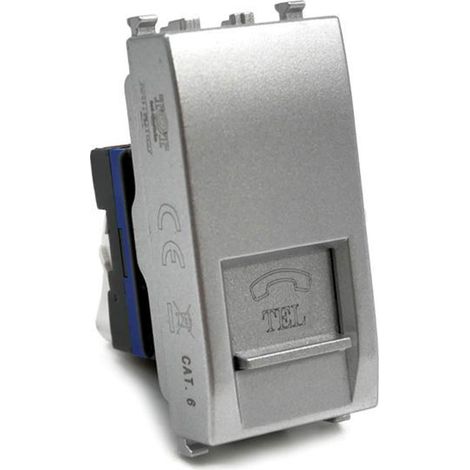 Presa telefonica rj11 compatibile con living light international air modulo connettore per cavo telefono silver