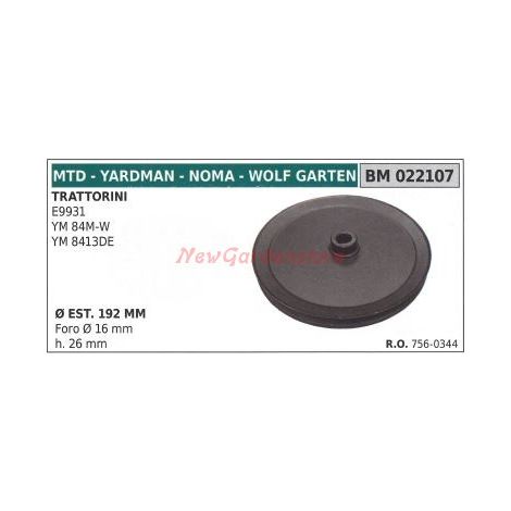 Polea para tractor cortacésped E9931 MTD 022107