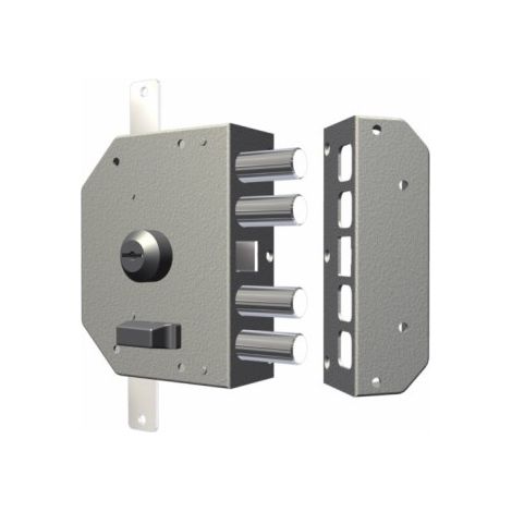 Cerradura Seguridad Sobreponer  130X164X32Mm 3450Crd Cromo Entrada 60 Derecha Cr