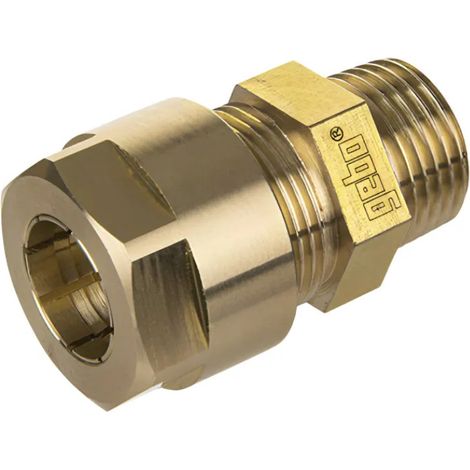 Raccordo a compressione per tubo multistrato di diametro 16 mm, maschio 15x21.