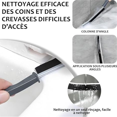 Brosse à Joints Interstices, Brosse Joint Carrelage, Brosse de Nettoyage de Interstices de Salle de Bain, Brosse de Nettoyage en Profondeur pour Toilettes, Sols Carrelés, Cuisines et Salles de Bain (1/4)