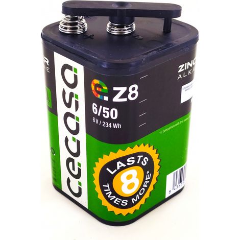 Pile 6V 45Ah - eZ8 6/50 - dépolarisation par air (4AS2/45)