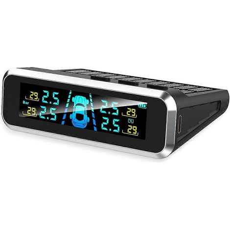 Capteur auto USB / Solar TPMS auto Tire Pressure Monitoring System Tyre température Monitor Digital LCD Display auto Security Monitor (1/5)