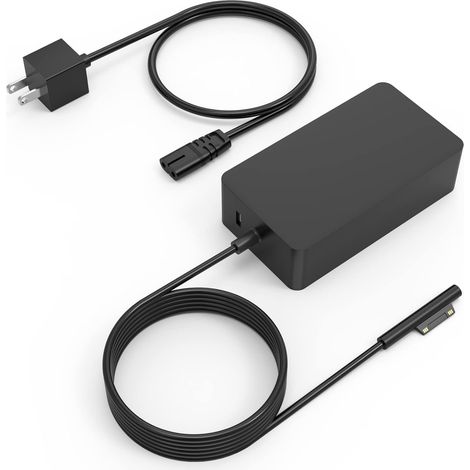 Adaptateur D Alimentation 65 W - 20 V 3 25 A - Compatible Avec Surface Pro 11 10 9 8 7 6 5 4 3 2 X - Câble 3 M - 1 Pièce (1/5)