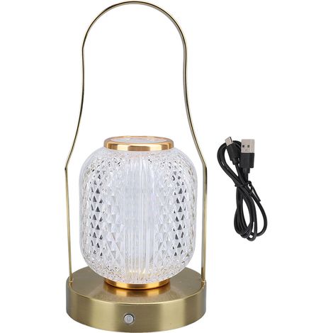 Ortviai Lanterne LED sans fil rechargeable 3600 mAh, variateur continu tactile, lumière chaude/blanche/neutre, pour intérieur/extérieur (1/5)