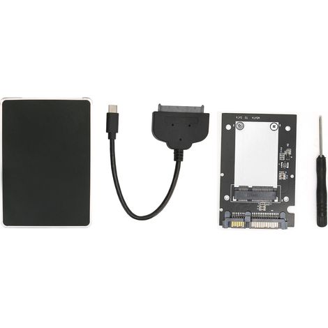 Boîtier adaptateur SSD MSATA vers SATA, 10Gbps, design ultra-fin, connecteur disque dur pour ordinateur (1/5)