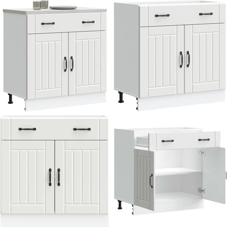 vidaXL Küchen-Unterschrank Lucca Weiß Holzwerkstoff (1/5)