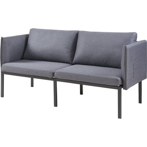 Divano/poltrona a 2 posti 69 x 158 x 63 cm grigio scuro 030009133