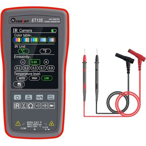 Imager thermique 2-en-1 avec multimètre, écran tactile LCD résistif de 2,8 pouces, modèle ET13S Enhanced Thermal (1/5)