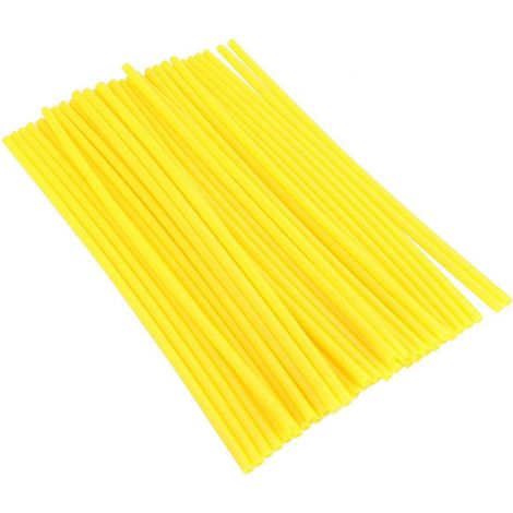 Kit de protection décorative pour rayons de jantes de motocross, dirt bike et tout-terrain (72 pièces, jaune) (1/3)