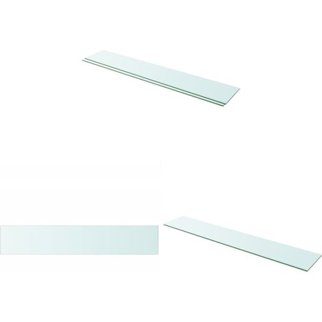 Panneaux d'étagère 2 pcs Verre Transparent 110 x 20 cm - Etagere Murale - Étagère Verre - Rangement Mural - Décoration Murale - Vitrine Murale - Home & Living (1/3)