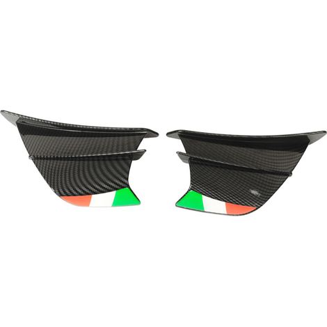 Ailerons latéraux de moto (2 pièces) compatibles avec NINJA 400, 250, Z900 et Z1000, style fibre de carbone brillante (1/5)