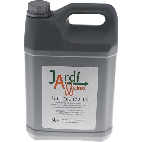 Bidon 5 litres huile transmission hydrostatique Jardiaffaires UTT Oil 170 BM