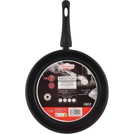 Frying pan - MENASTYL - 6020247 - Stainless steel - 28 cm - Suitable for all hobs including induction (1/5)