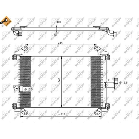 Condenseur, climatisation NRF 35494 CITROËN 1312857080 6455T3