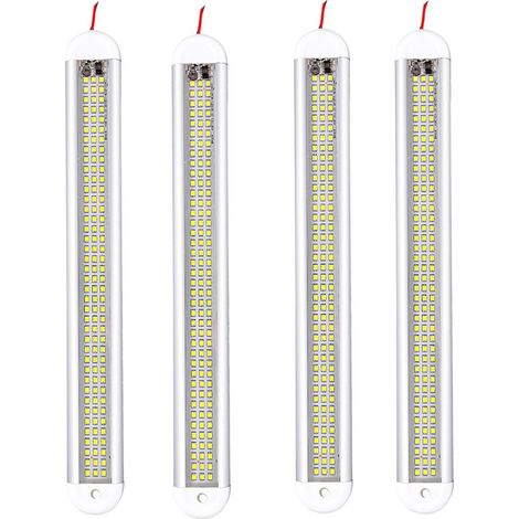 Juego de 4 luces interiores de coche, LED, 12 V, color blanco (1/5)