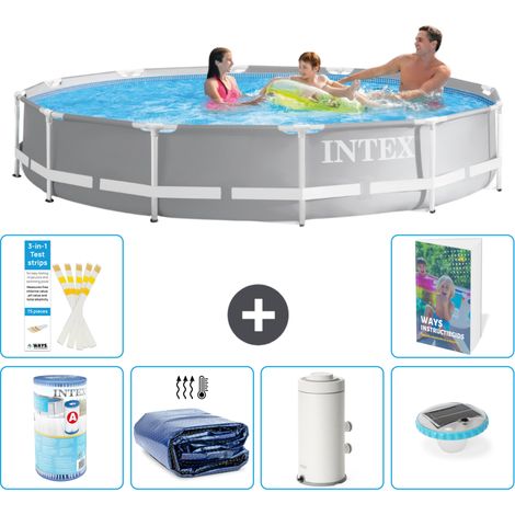 Prism Frame Pool Rund - 366x76 cm - 7-teilig S101