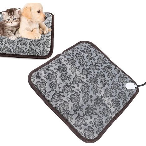 Beheizbare Haustiermatte – Bissfest – Wasserdicht – Leicht zu reinigen – Beheizbare Decke für Katzen und Hunde – 45 cm x 45 cm – Ideal, um Ihre Haustiere im Winter warmzuhalten