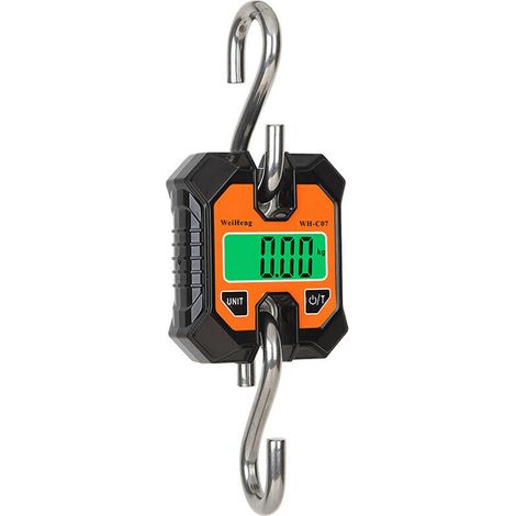 WeiHeng 100 kg / 50 g Balance électronique portable multifonctionnelle Petite balance électronique KG Catty LB Unité Commutation Écran LCD avec rétroéclairage Maison Chasse Pêche Pesée avec