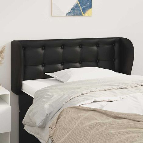vidaXL Cabecero de cuero sintético negro 83x23x78/88 cm (1/5)