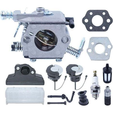 Vergaser-Reparatursatz kompatibel mit STIHL 021 023 025 Kettensägen MS Parts Dichtung Zündkerze Tankdeckel 13 in 1