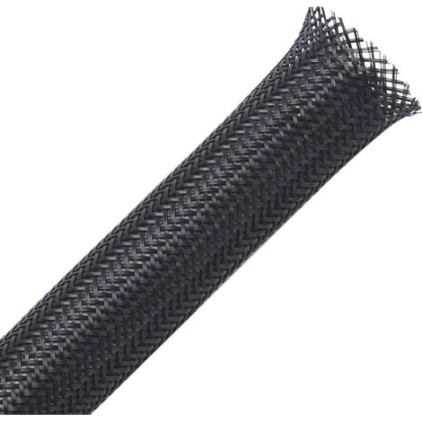 10mm-30m Gaine Câble Tressée Extensible Manchon de Câble Cache Fil Rangement Câble Protege Câble pour Câbles Automobiles Fils - Noir (1/5)