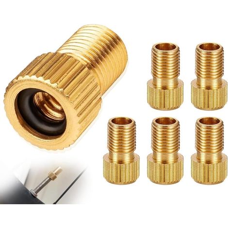 Lot de 5 adaptateurs valve vélo laiton valve pompe à air française (1/5)