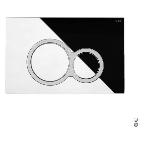 PLACCA DI COMANDO MOD. ROTONDA PER CASSETTA RAK ECOFIX- Bianco - Cromo- RAK- pezzi 1