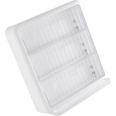 Coffret à thé mural 3 étages polyvalent transparent compact rangement sachets café bureau (1/4)