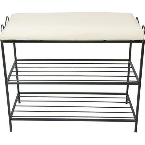 Scaffale per scarpe con pouf, modello Esy. Realizzato in (1/5)