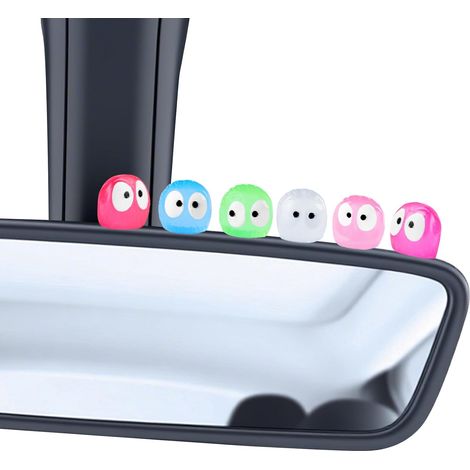 Lot de 30 mini figurines mignonnes en suie lumineuses avec colle amovible, figurines de dessin animé lumineuses, décoration pour rétroviseur de voiture, tableau de bord, maison, bureau, décoration (1/5)