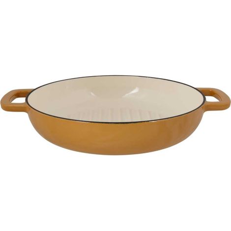 Parrilla - COSY & TRENDY - FONTESTIC - Hierro fundido esmaltado - Ø28 cm - Todos los fuegos incluyendo inducción - Ámbar (1/4)