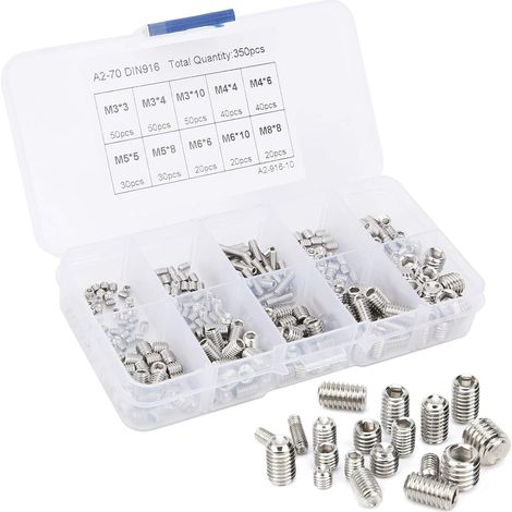 Jeu de 350 vis à tête concave, en acier inoxydable 304, sans (1/5)