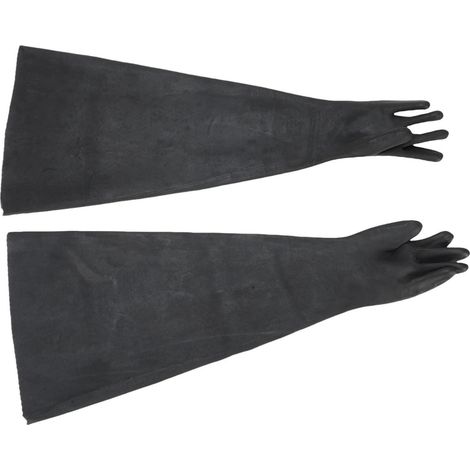 Ortviai Guantes de chorreo, látex 82 cm con forro interior resistentes a químicos – Ideales para taller industrial (1/5)