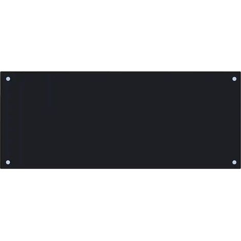 Protector antisalpicaduras de cocina negro de 100 x 40 cm moderno de vidrio templado 020046349 (1/5)