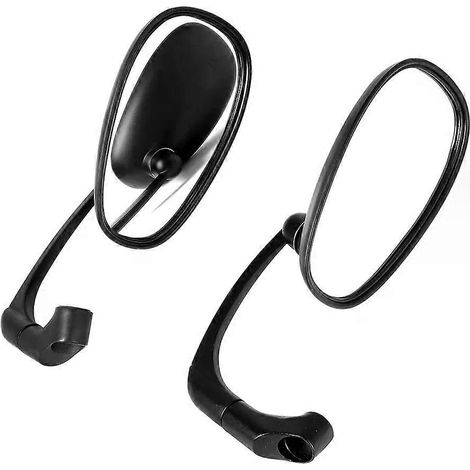 360° verstellbarer Weitwinkel-Motorradrückspiegel 8/10 mm Schwarz Universal-Seitenspiegel für Honda CG 125 Cafe Racer Suzuki JXLGV (1/5)