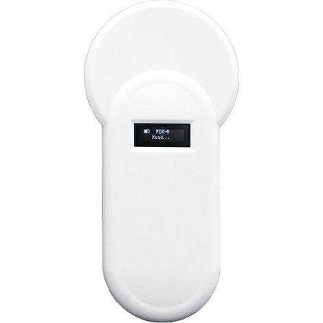 royaluxe -Lect De Puce D'Animaux Portable H01-T 134.2Khz 134.2Khz Lect Des Etiquettes D'Animaux Lect Oled Display Fdx-B Format Supports Avec Buzz-Er Pour La Gestion De L'Elevage De Volaille, Blanche (1/5)