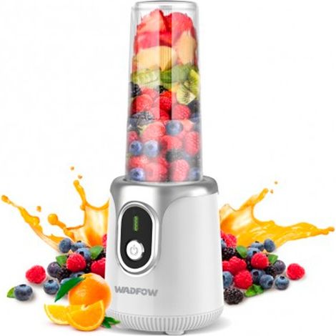 Frullatore a colonna senza fili WADFOW da 500 ml, 120 W, lama in acciaio inossidabile, design ergonomico