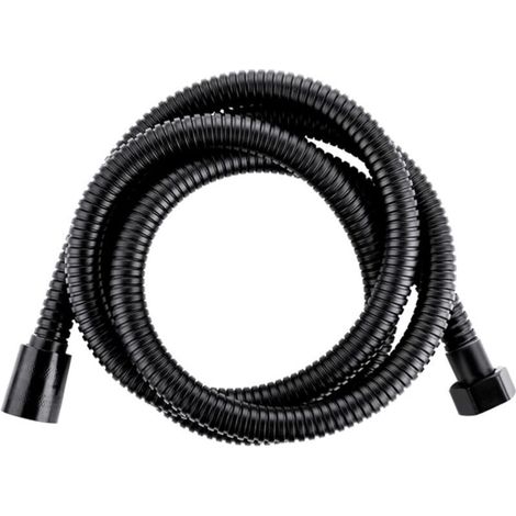 Flexible de douche, flexible de 200 cm pour douchette, flexible de douche avec protection anti-torsion pour douchette, flexible de douche universel anti-torsion, noir (1/4)